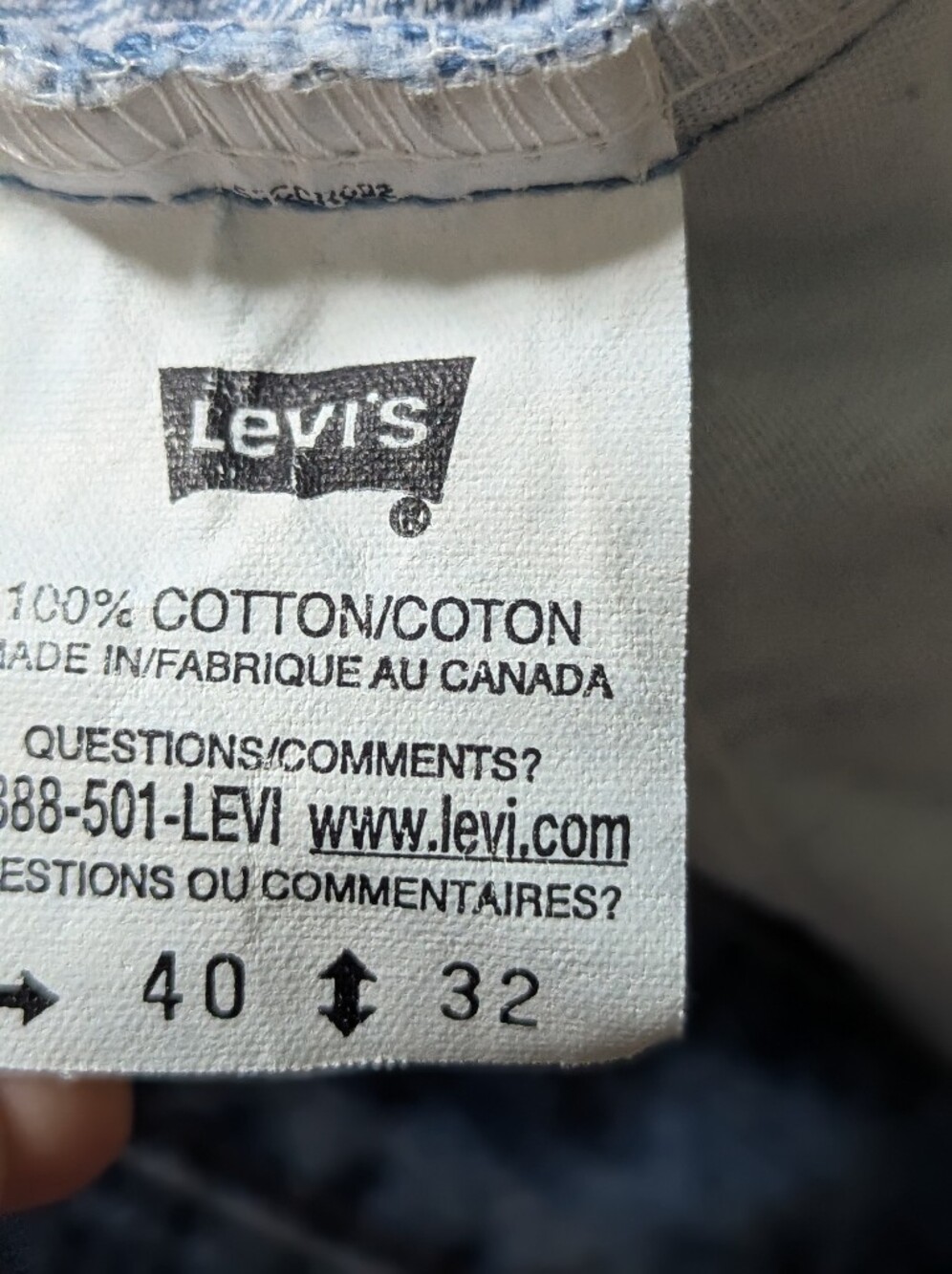 Levi's 506 Late 90s‎ Orange Tag Classic Straight Leg Men's Light Wash Blue Jeans - Picture 7 of 8